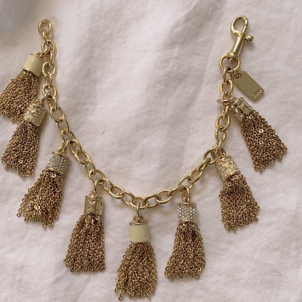 Coach multi tassel bracelet